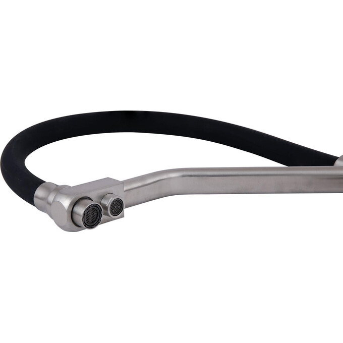 Смеситель для кухни Lidz Aria 020F3 Black Matt/Nickel LDARI020F3BNK37647 (черный матовый/никель, c гибким изливом и подключением питьевой воды), Цвет производителя: черный матовый, никель, фото 6