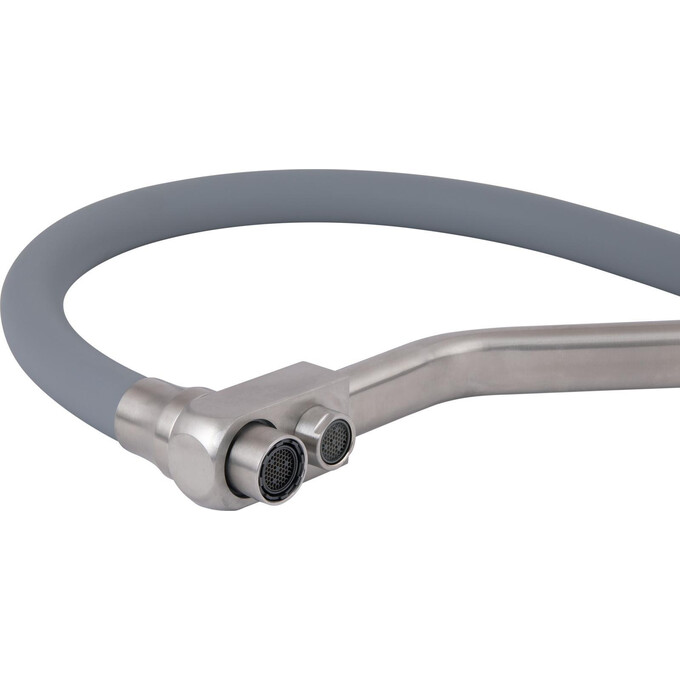 Смеситель для кухни Lidz Aria 020F3 Grey/Nickel LDARI020F3GNK39211 (серый/никель, c гибким изливом и подключением питьевой воды), Цвет производителя: серый, никель, фото 6