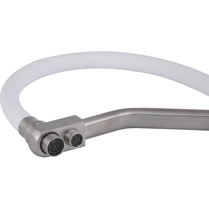 Смеситель для кухни Lidz Aria 020F3 Matt White/Nickel LDARI020F3WNK39480 (белый матовый/никель, c гибким изливом и подключением питьевой воды), Цвет производителя: белый матовый, никель, фото 6