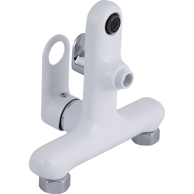 Смеситель для ванны Qtap Jay Chrome/White QTJAY259CRW45553 (хром/белый, с лейкой и шлангом), фото 2