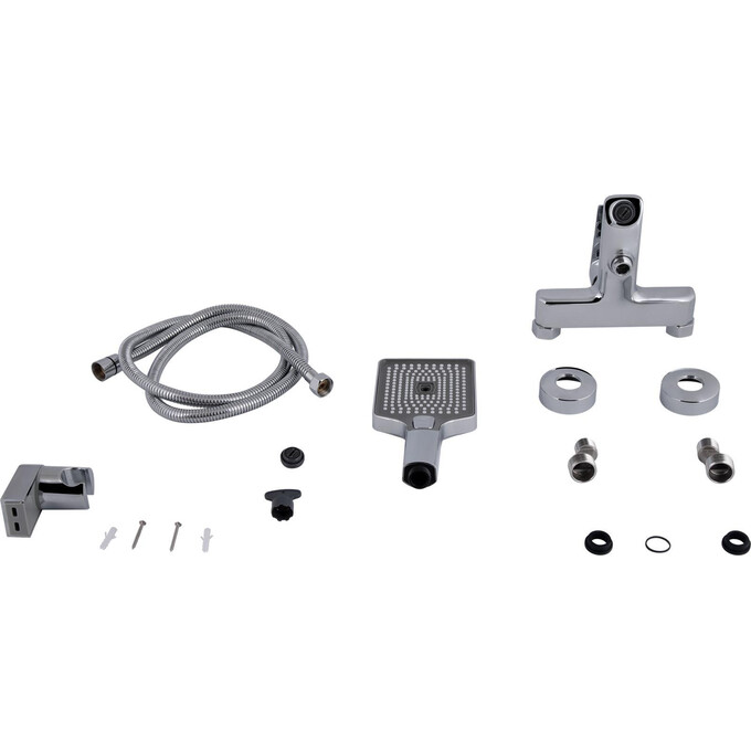 Смеситель для ванны Qtap Aries Chrome QTARI259CRM45559 (с лейкой и шлангом), фото 4