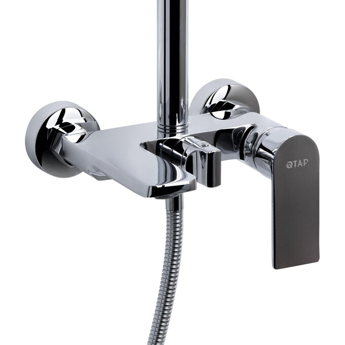 Душевая система  Qtap Aries Chrome QTARI111CRM45560 (с изливом), фото 2