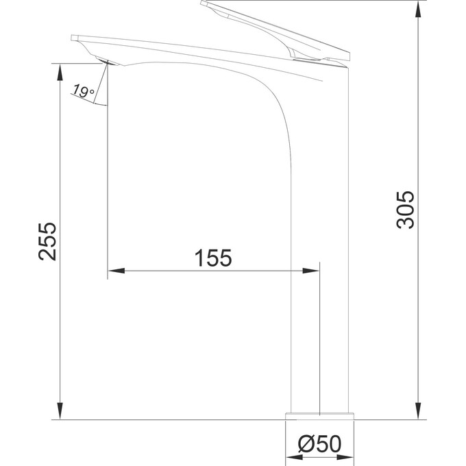 Смеситель для умывальника Qtap Vlasta New Chrome QTVLA269CRM45652 (хром, высокий), Цвет производителя: хром, фото 6