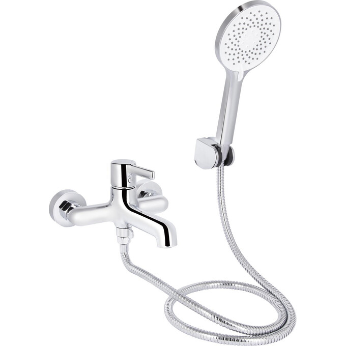 Смеситель для ванны Qtap Cardinal Chrome QTCAR259CRM45656 (с лейкой и шлангом), фото 