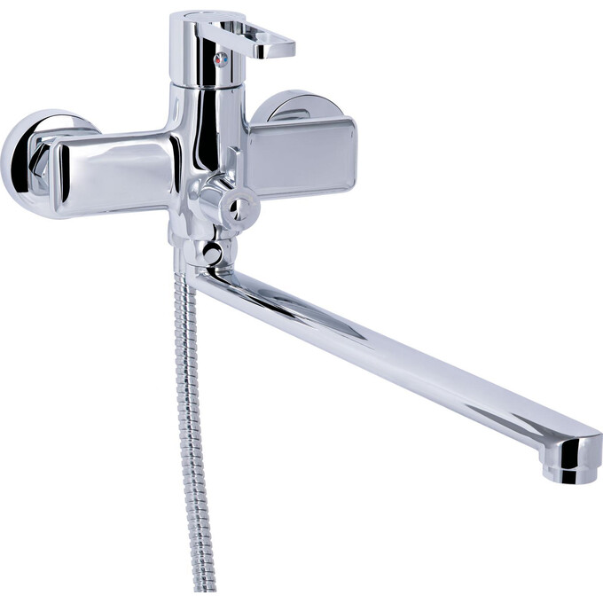 Смеситель для ванны Qtap Taurus Chrome QTTAU260CRM45663 (хром, с лейкой и шлангом), Цвет производителя: хром, фото 2