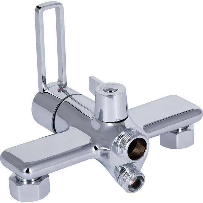 Смеситель для ванны Qtap Taurus Chrome QTTAU260CRM45663 (хром, с лейкой и шлангом), Цвет производителя: хром, фото 3