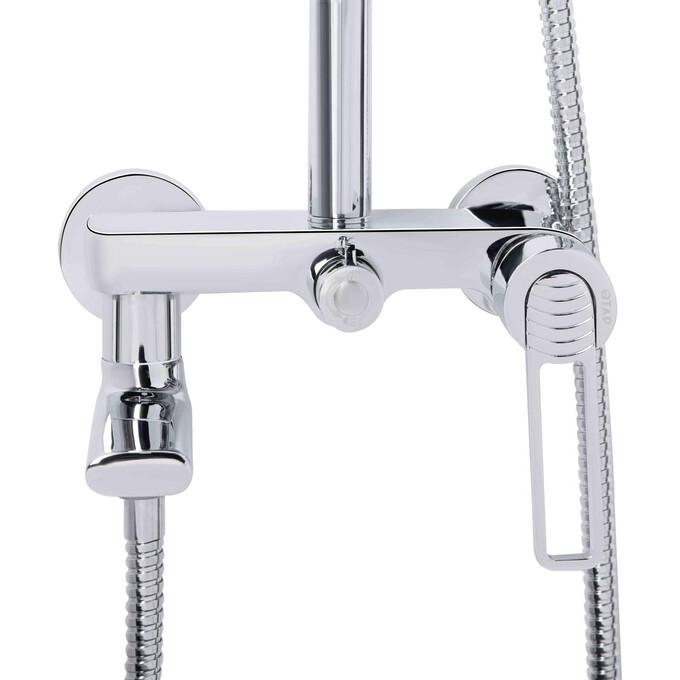 Душова система Qtap Taurus Chrome QTTAU111CRM45665 (хром, з виливом), Колір виробника: хром, фото , изображение 5