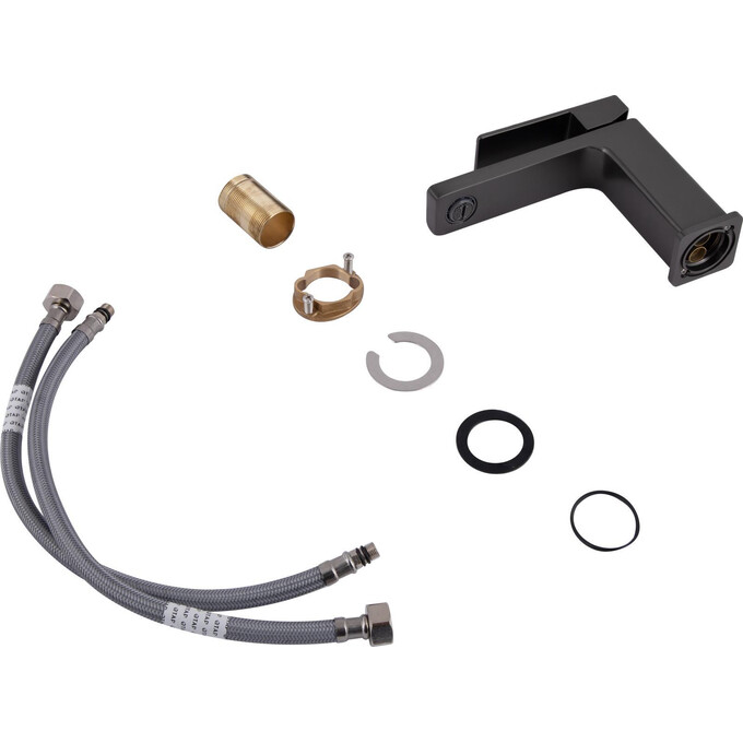 Змішувач для умивальника Qtap Gemini Gunmetal Black QTGEM270GMB45676 (чорний металік), Колір виробника: чорний металік, фото , изображение 3