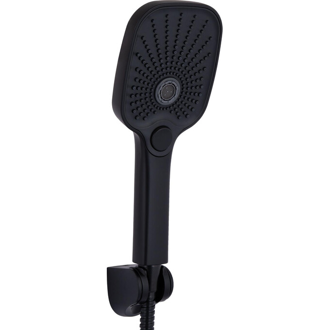 Смеситель для ванны Qtap Gemini Black Matt QTGEM259BLM45682 (черный матовый, с лейкой и шлангом), Цвет производителя: черный матовый, фото 4