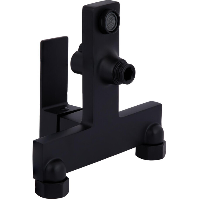 Смеситель для ванны Qtap Gemini Black Matt QTGEM259BLM45682 (черный матовый, с лейкой и шлангом), Цвет производителя: черный матовый, фото 3