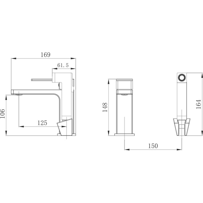 Змішувач для умивальника Qtap Gemini Chrome/White QTGEM272CRW45691 (хром/білий, з гігієнічним душем), Колір виробника: хром, білий, фото , изображение 9