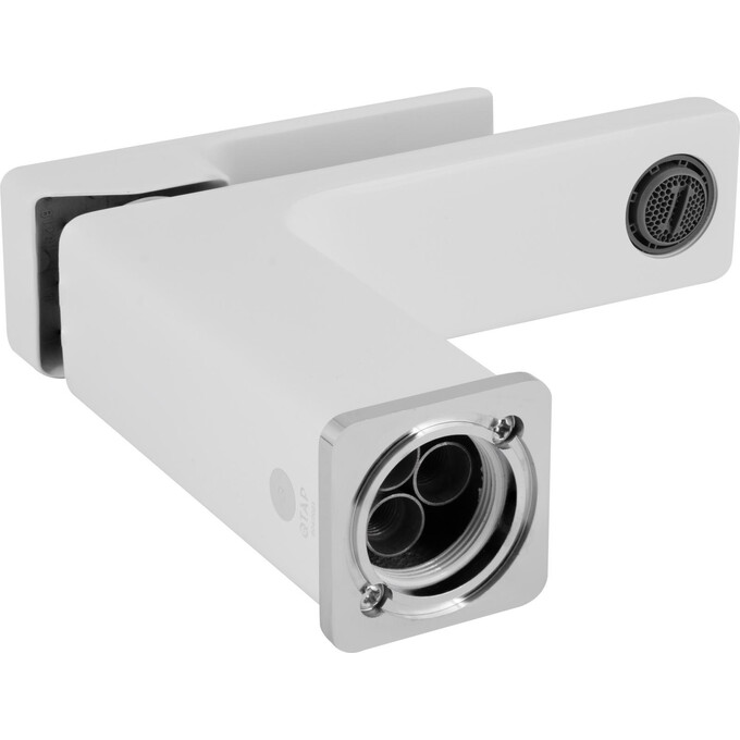 Змішувач для умивальника Qtap Gemini Chrome/White QTGEM272CRW45691 (хром/білий, з гігієнічним душем), Колір виробника: хром, білий, фото , изображение 4