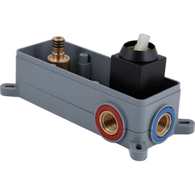 Смеситель скрытого монтажа для умывальника Qtap Gemini Black Matt QTGEM273BLM45694 (черный матовый, внутренняя часть в комплекте), фото 4