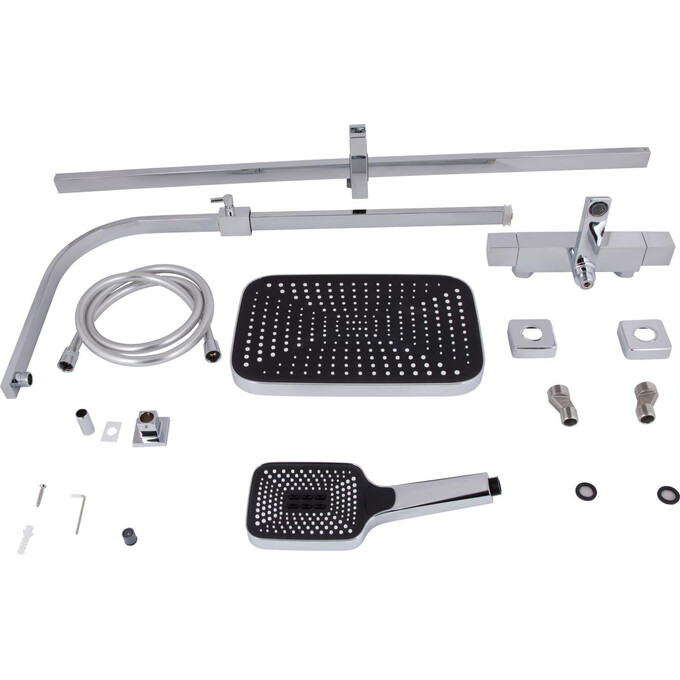 Душевая система с термостатом Qtap Swan Cascada Chrome QTSWA112CRM45902 (с изливом), фото 8