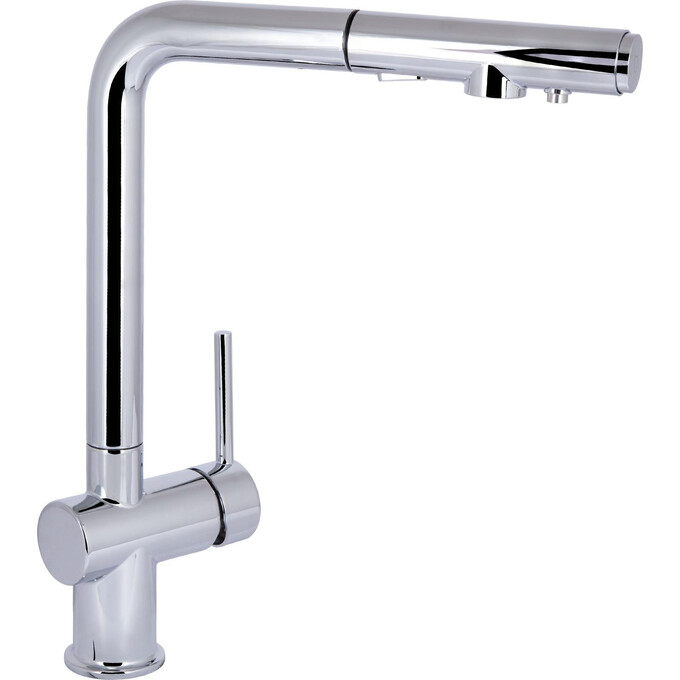 Смеситель для кухни Qtap Rozcesti Chrome QTROZ367CRM45941 (хром, с выдвижной лейкой и подключением питьевой воды), Цвет производителя: хром, фото 