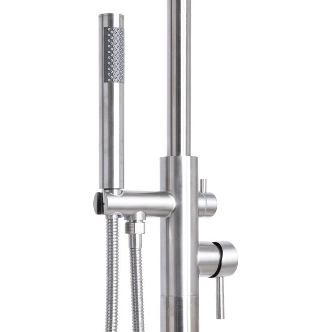 Смеситель для ванны Lidz Aria 004 Nickel LDARI004NKS46099 (никель, напольный), фото 2