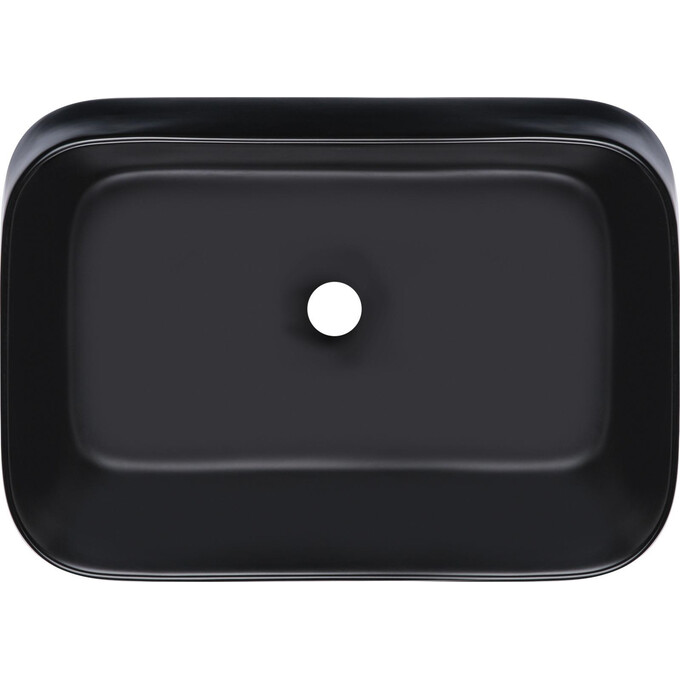 Умывальник Qtap Scorpio Black Matt QT14112243MBN (55x39 см, черный матовый), Доступные размеры: 55 x 39, Цвет производителя: черный матовый, фото 