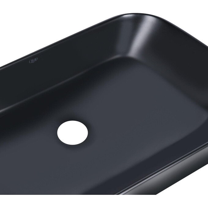 Умывальник Qtap Scorpio Black Matt QT14112243MBN (55x39 см, черный матовый), Доступные размеры: 55 x 39, Цвет производителя: черный матовый, фото 4