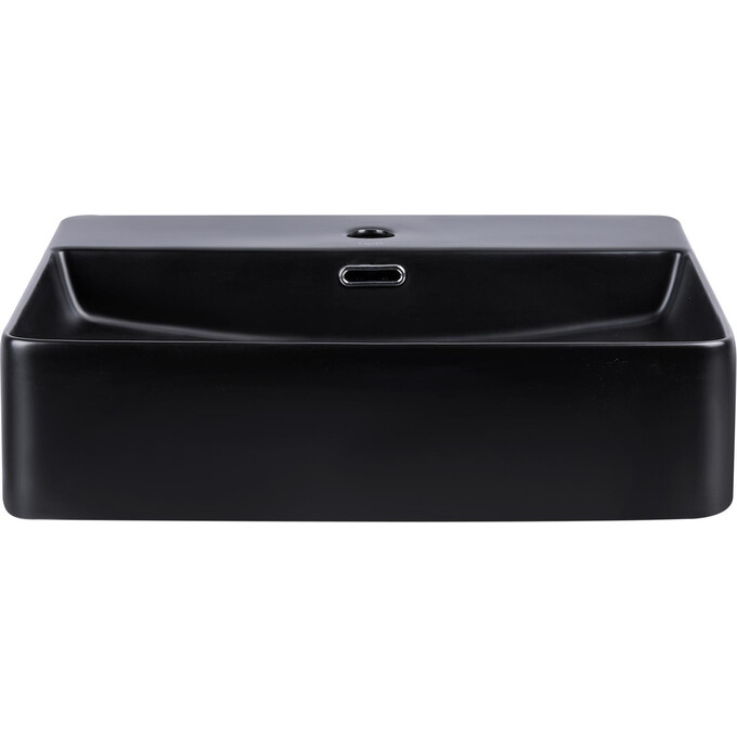 Умывальник Qtap Nando LT Black Matt QT12116146AMB (50x42 см, черный матовый), Доступные размеры: 50 x 42, Цвет производителя: черный матовый, фото 2