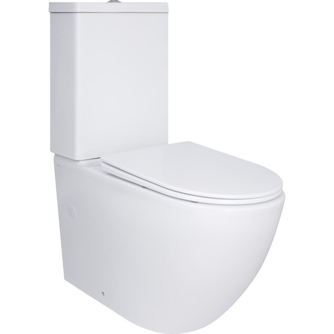 Безобідковий унітаз-компакт Qtap Jay Ultra Quiet Rimless QT07222175TW (з сидінням), фото 