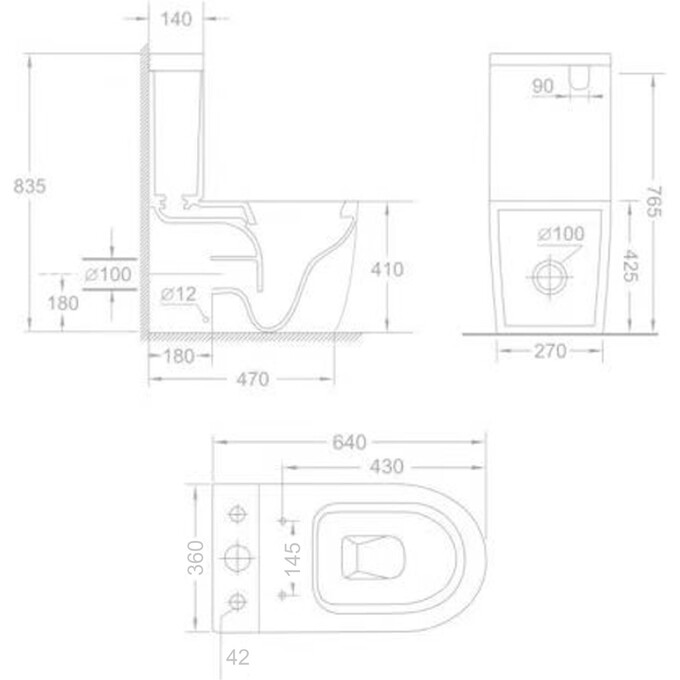 Безобідковий унітаз-компакт Qtap Jay Ultra Quiet Rimless QT07222175TW (з сидінням), фото , изображение 12