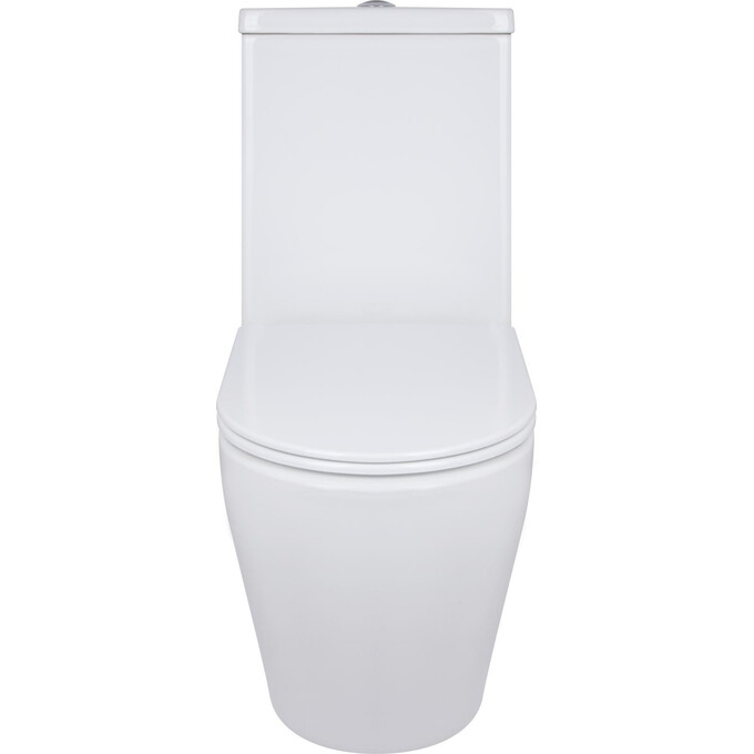 Безобідковий унітаз-компакт Qtap Jay Ultra Quiet Rimless QT07222175TW (з сидінням), фото , изображение 2