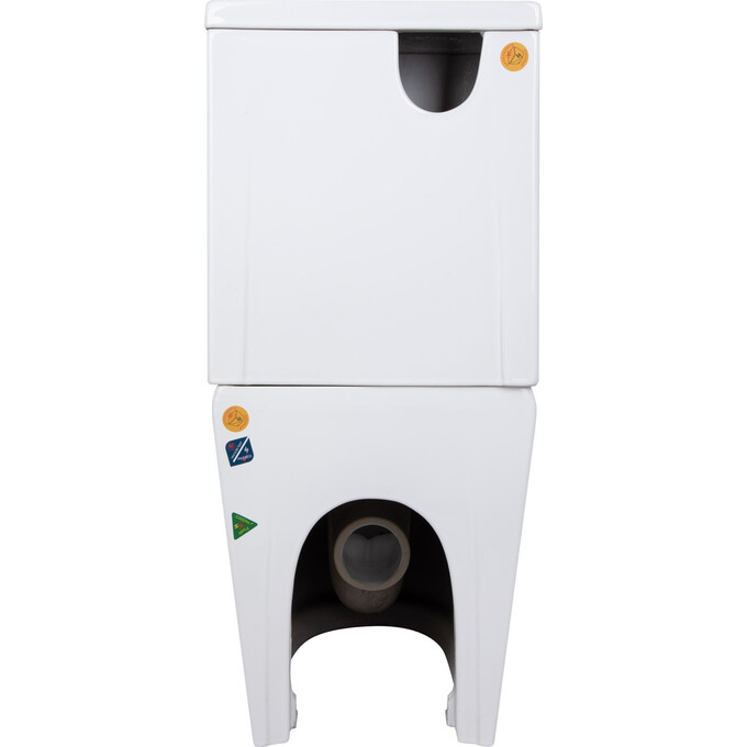 Безобідковий унітаз-компакт Qtap Jay Ultra Quiet Rimless QT07222175TW (з сидінням), фото , изображение 5