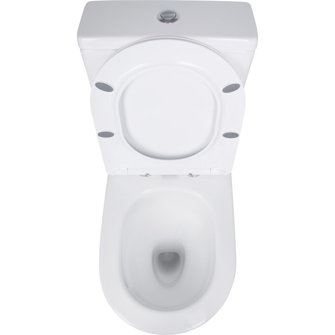 Безобідковий унітаз-компакт Qtap Jay Ultra Quiet Rimless QT07222175TW (з сидінням), фото , изображение 6