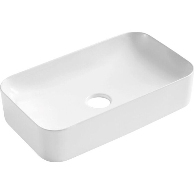 Умывальник Qtap Tern White Glossy QT17112270WN47304 (61x35 см, белый глянцевый, с донным клапаном), фото 2