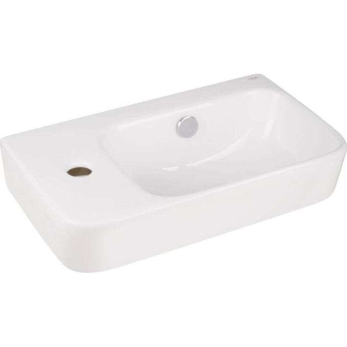 Умывальник Qtap Tern White Glossy QT17115117LWN47327 (45x26 см, белый глянцевый, с донным клапаном), фото 3