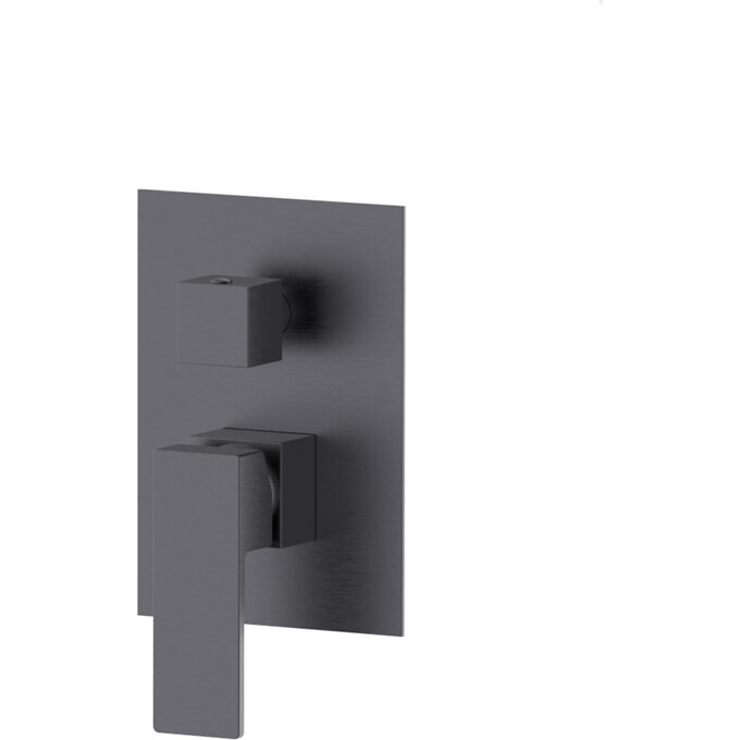 Душевая система Qtap Gemini Gunmetal Black QTGEM114GMB45704 (черный металлик, скрытого монтажа, с изливом), Цвет производителя: черный металлик, фото 2