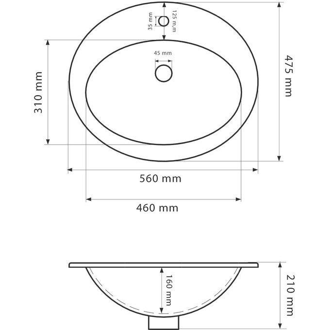 Раковина VBI Salerno White VBI-018000 (57x48 см), фото , изображение 9