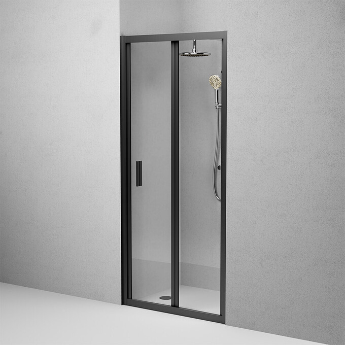 Душевая дверь Am.Pm Gem Solo Fold W90UG-090-1F-195BT (90 см, стекло прозрачное, профиль черный матовый), Доступные размеры: 90, Цвет производителя: черный матовый, фото 6