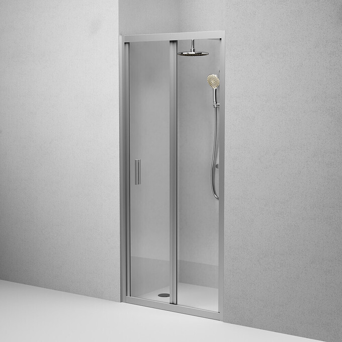 Душевая дверь Am.Pm Gem Solo Fold W90UG-090-1F-195MT (90 см, стекло прозрачное, профиль хром матовый), Доступные размеры: 90, Цвет производителя: сатин (хром матовый), фото 6