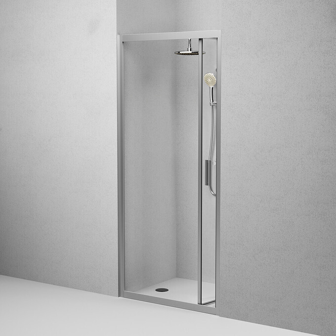 Душевая дверь Am.Pm Gem Solo Fold W90UG-090-1F-195MT (90 см, стекло прозрачное, профиль хром матовый), Доступные размеры: 90, Цвет производителя: сатин (хром матовый), фото 7