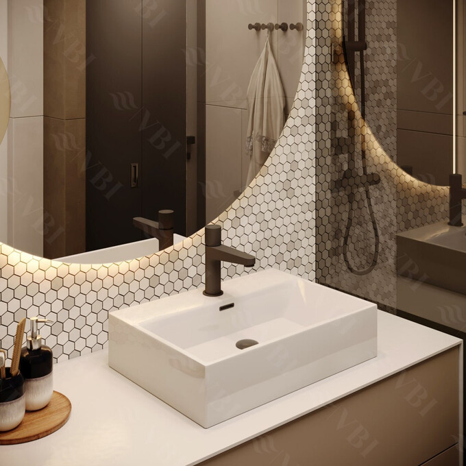 Раковина VBI Padua White VBI-012200 (51x36 см), Доступні розміри: 51 x 36, фото , изображение 2