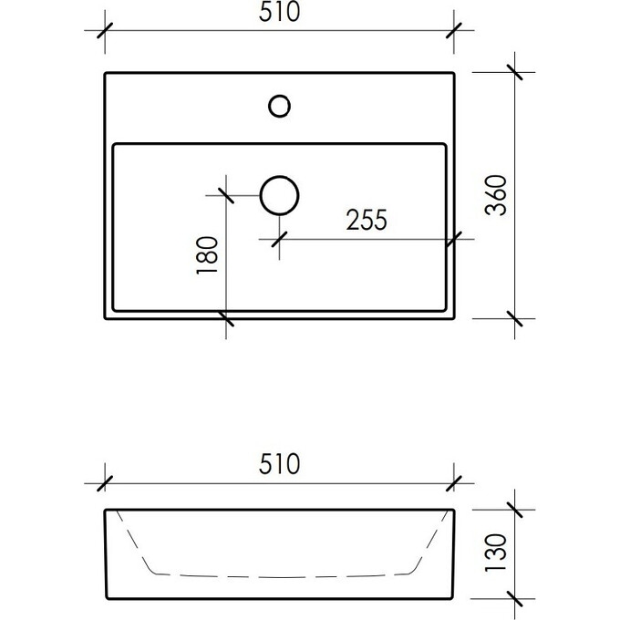 Раковина VBI Padua White VBI-012200 (51x36 см), Доступні розміри: 51 x 36, фото , изображение 9