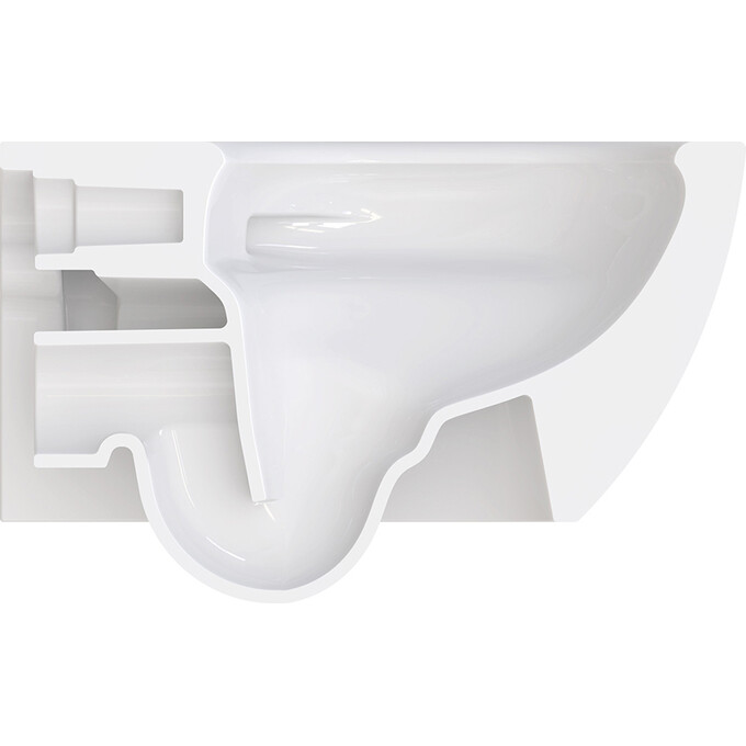 Безободковый подвесной унитаз Catalano Zero 55 NewFlush 0111550001+5SCSTP000+9056060000 (белый глянец, воронкообразный, с сиденьем), Цвет производителя: белый глянец, фото 7