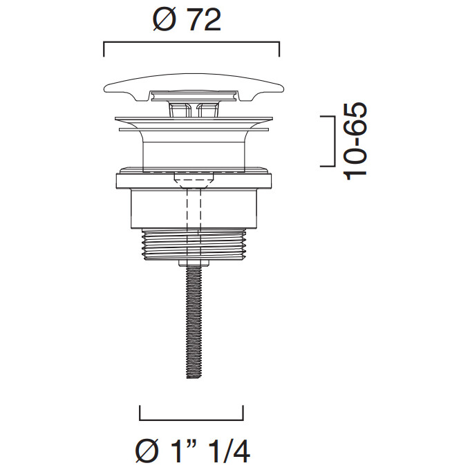 Донний клапан Catalano 9050500022 (5POSLNS, чорний матовий, універсальний), Колір виробника: чорний матовий, фото , изображение 2