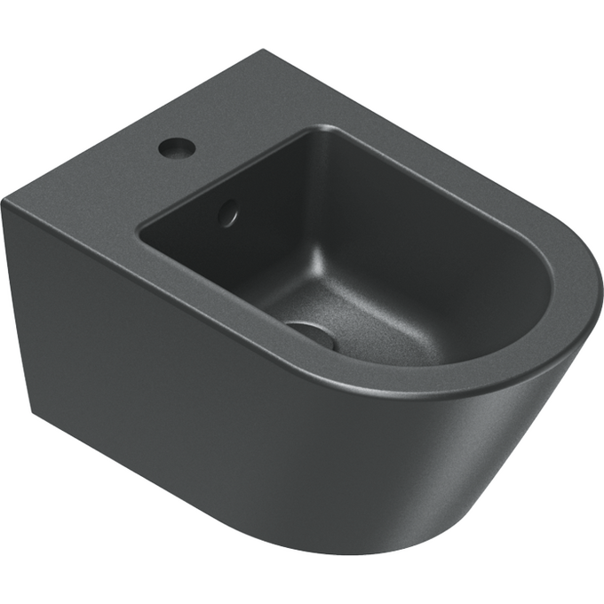 Біде підвісне Catalano Zero 55 0118551022+9056060000 (чорне матове), Колір виробника: чорний матовий, фото 