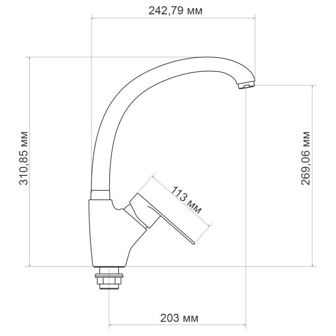 Комплект смесителей 3 в 1 для ванной комнаты и кухни Lidz Tani Chrome LDTAN001F1CRM4495745877 (001F1+0052+007F), фото 8