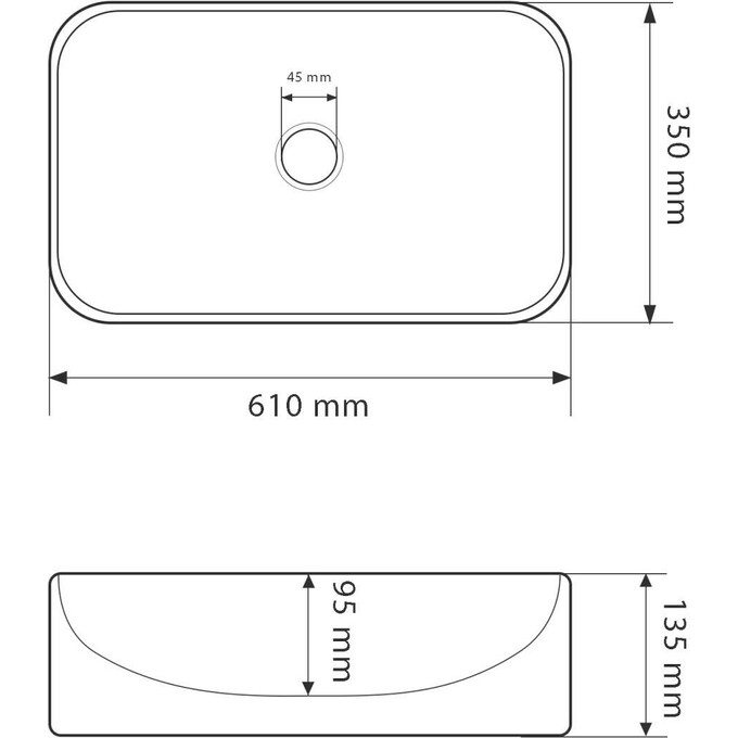 Умивальник VBI Trevi White VBI-012604 (60x36 см), фото , изображение 5