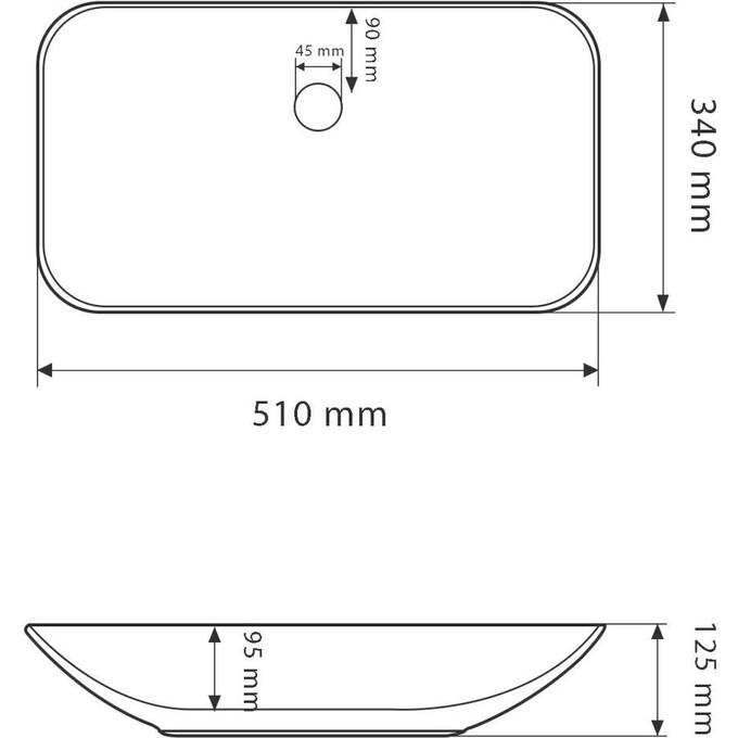 Умивальник VBI Pavia White VBI-012605 (51x36 см, чаша), фото , изображение 6