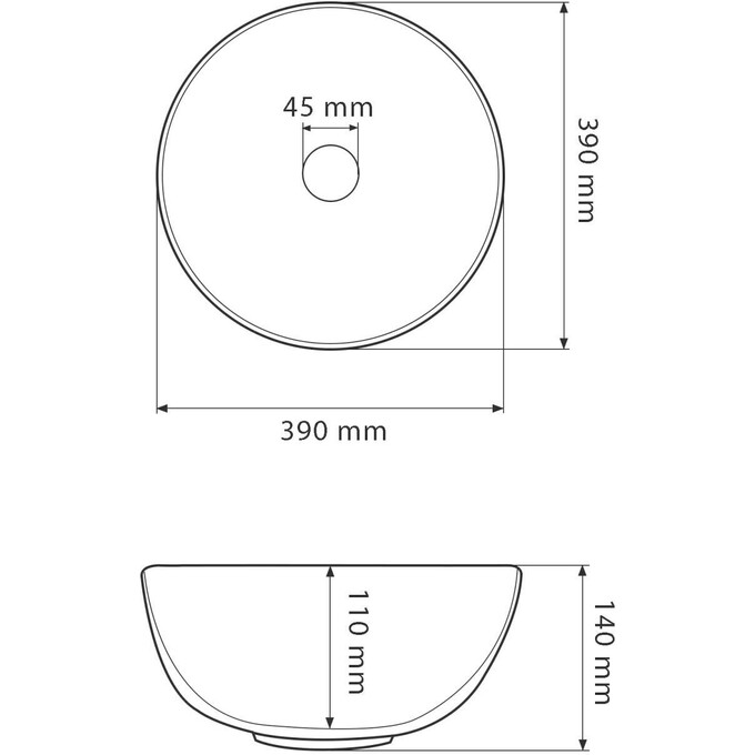 Умивальник VBI Amalfi Black Onyx VBI-013403 (39x39 см, чорний онікс, чаша), Доступні розміри: 39 x 39, Колір виробника: чорний онікс, фото , изображение 5