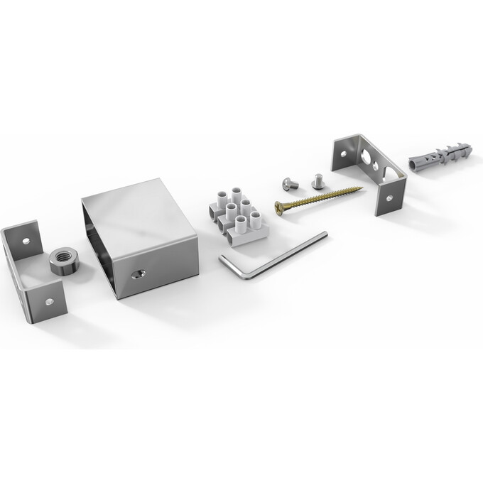 Комплект для скрытого подключения полотенцесушителя Laris 71401065 (хром, для профильной стойки), Цвет производителя: хром, фото 4