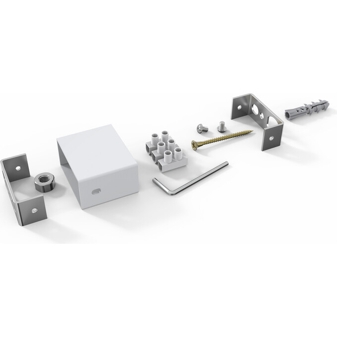 Комплект для скрытого подключения полотенцесушителя Laris 73207615 (белый глянец, для профильной стойки), Цвет производителя: белый глянец, фото 4