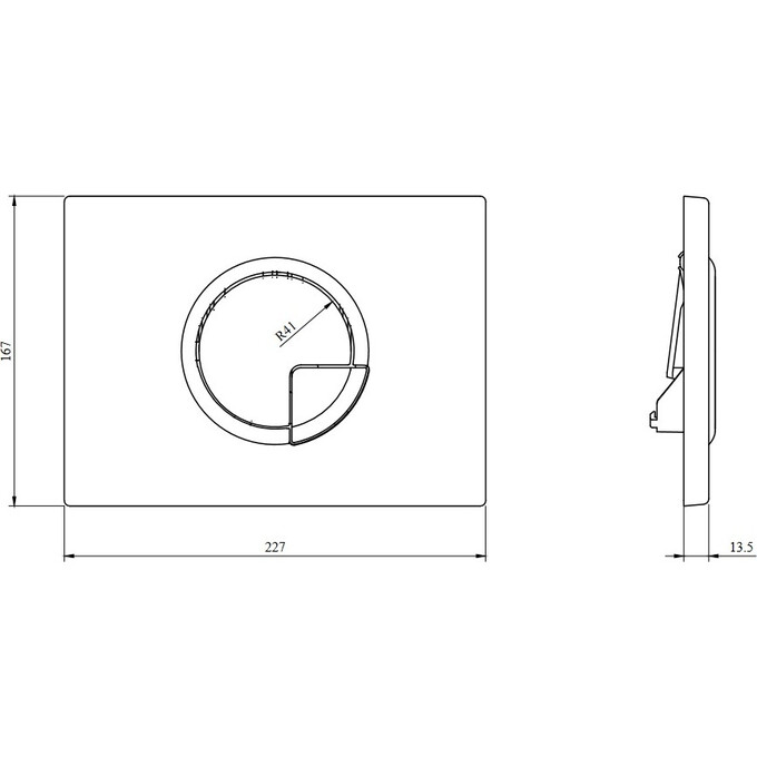 Панель змиву Koller Pool Kvadro Arc Bright Chrome KP-223-002, фото , изображение 6