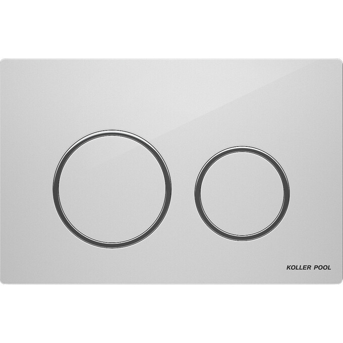 Панель смыва Koller Pool Twist White/Ghrome KP-TW-003 (белый глянец/хром), Цвет производителя: белый глянец, хром, фото 