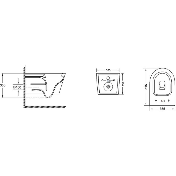 Комплект Qtap Swan QT16335178W47435 (унітаз підвісний Qtap Swan Rimless QT16335178W + біде підвісне Qtap Swan QT16555378W), фото , изображение 15