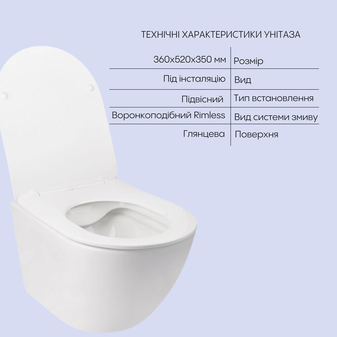 Комплект Qtap Jay QT07335176W47433 (унітаз підвісний Qtap Jay Rimless QT07335176W + біде підвісне Qtap Jay QT07555376W), фото , изображение 14